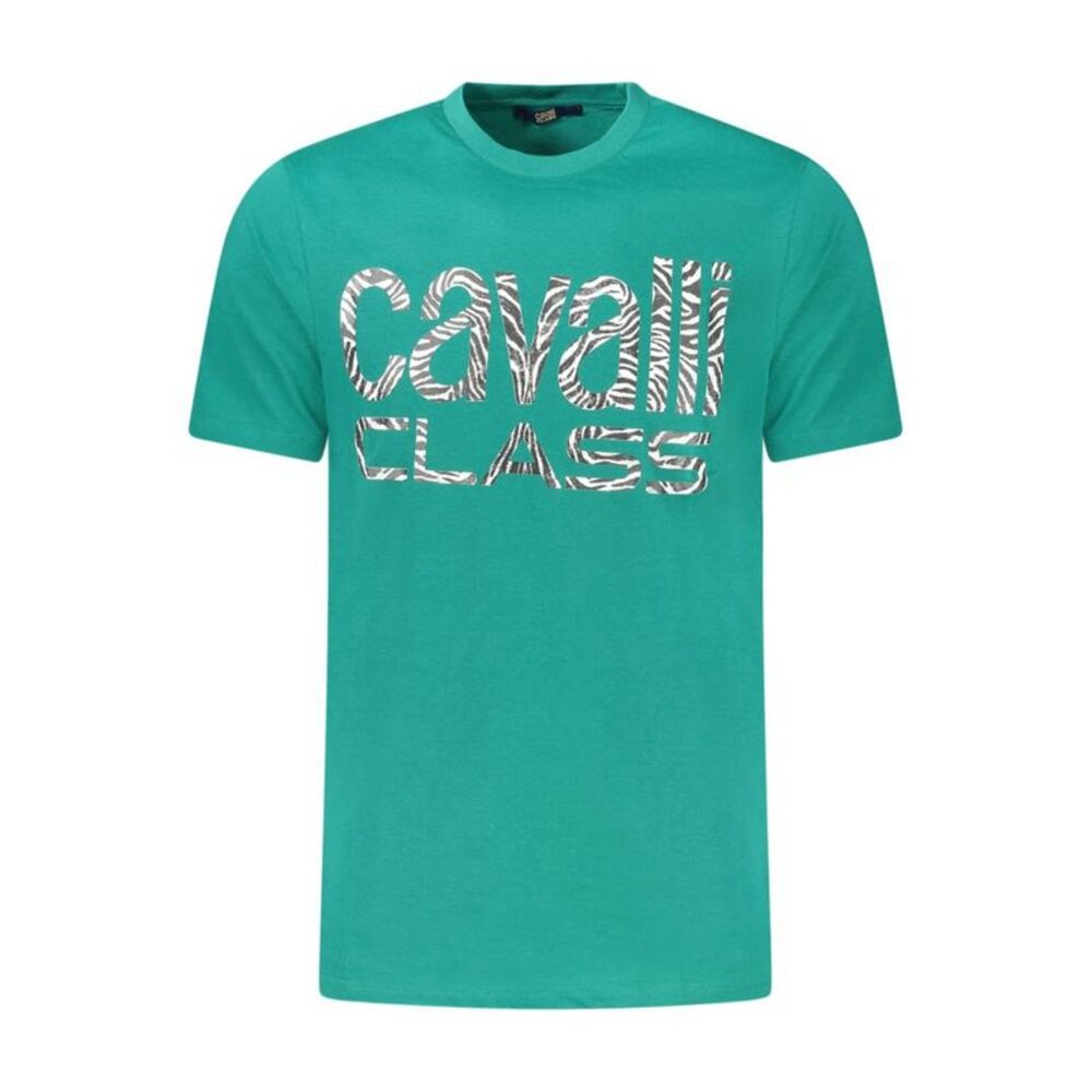 Cavalli Class Verde Cotton Men Men's T-Shirt